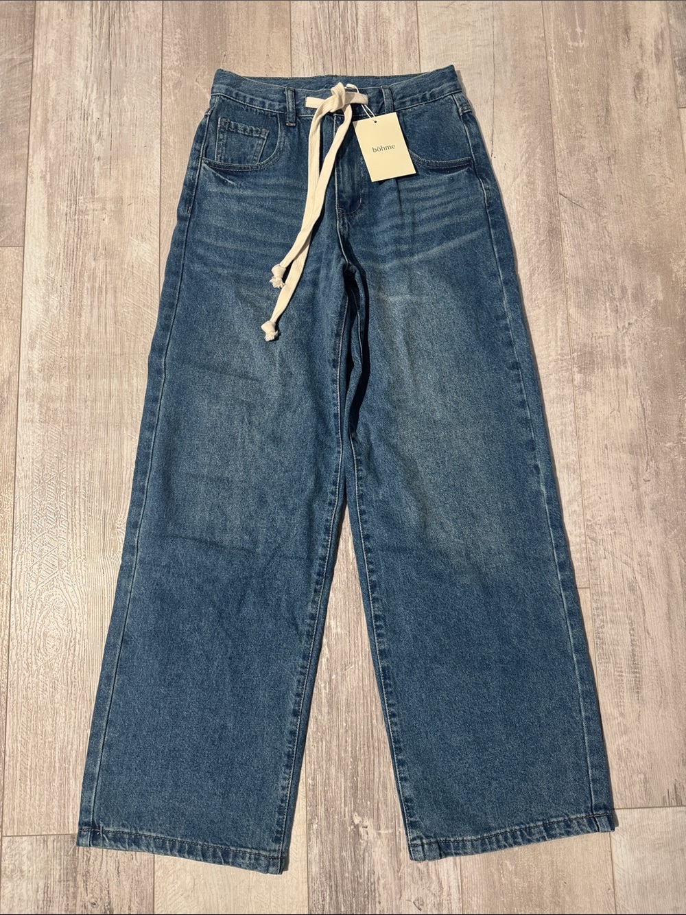 Böhme Wide-Leg Drawstring Jeans